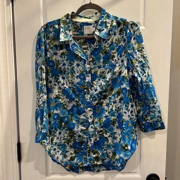 {Anthro} HD in Paris Floral Shirt - Picture 3 of 9